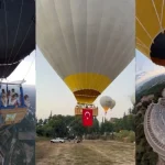 Sıcak hava balonları 30 Ağustos için havalandı