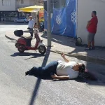 Yola dökülen sıvı madde kaza yaptırdı: 1 yaralı