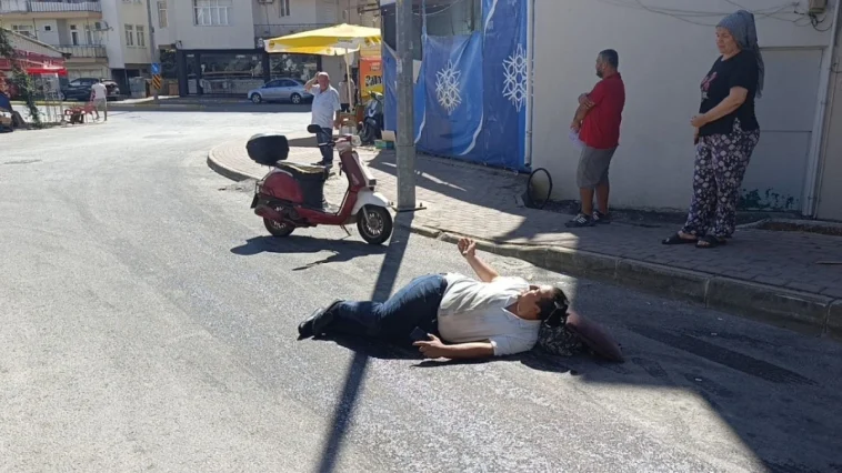 Yola dökülen sıvı madde kaza yaptırdı: 1 yaralı