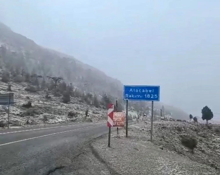 Alacabel’e yılın ilk karı yağdı