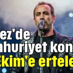 Kepez'de Cumhuriyet konseri 30 Ekim'e ertelendi