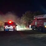 Serik'teki yangın itfaiyeye zor anlar yaşattı