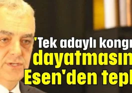 'Tek adaylı kongre' dayatmasına Esen'den tepki