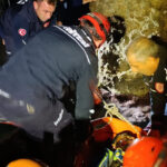 Falezlerden düştü, itfaiye ve AFAD kurtardı