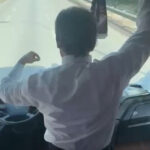 Taraftar otobüsünün şoföründen akılalmaz hareket