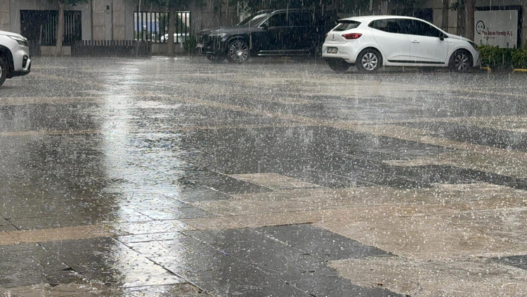 Antalyada dolu yağışı