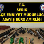 Serikte uyuşturucu ve silah operasyonu: 8 şüpheli yakalandı