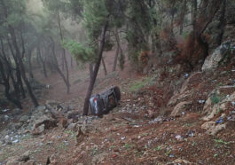 Otomobiliyle uçuruma yuvarlandı