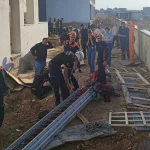 Aksu’da 5 metrelik çukura düşen kişi kurtarıldı