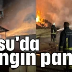 Aksu'da yangın paniği