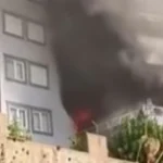 Alanya'da 5 katlı binada korkutan yangın