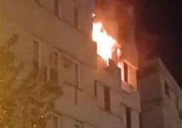 Antalya'da apartman dairesi alev alev yandı