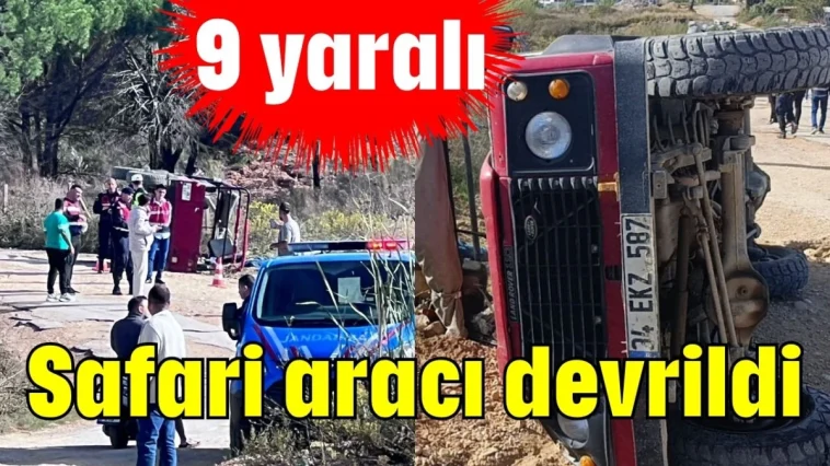 Antalya'da safari aracı devrildi: 9 yaralı