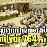 Antalya’nın hizmet bütçesi  95 milyar 764 milyon TL