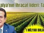 Antalya'nın ihracat lideri tarım, 1 milyar doları aştı