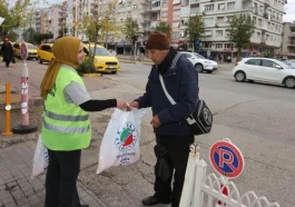 Dokumapark’tan toplanan portakallar vatandaşlarla paylaşıldı