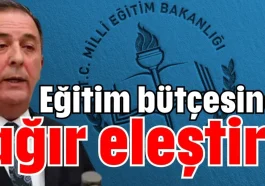 Eğitim bütçesine ağır eleştiri
