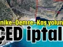 Finike–Demre–Kaş yoluna ÇED iptali