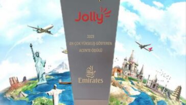JOLLY’E EMİRATES’TEN 'EN ÇOK YÜKSELİŞ GÖSTEREN ACENTE' ÖDÜLÜ