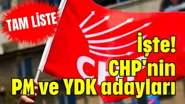 İşte! CHP'nin PM ve YDK adayları