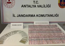 Kaş'ta jandarmadan kahvehaneye kumar baskını