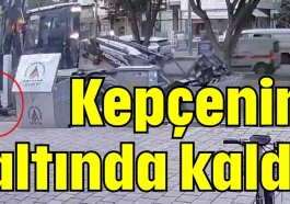 Kepçenin altında kaldı