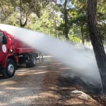 Manavgat’ta ormanlık alandaki yangın büyümeden söndürüldü