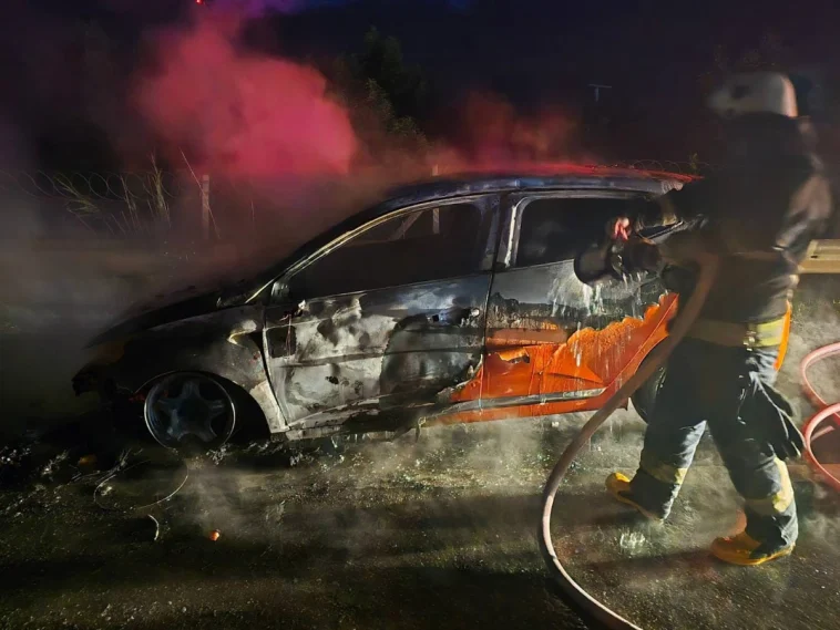 Manavgat'ta seyir halindeki araç alev alev yandı