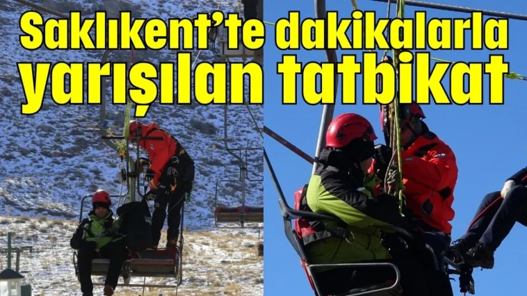 Saklıkent’te dakikalarla yarışılan tatbikat