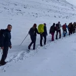 Saklıkent’te kar yürüyüşü başladı