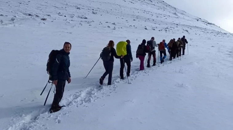 Saklıkent’te kar yürüyüşü başladı