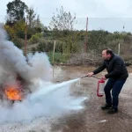 Serik'te belediye çalışanlarına yangın güvenliği eğitimi