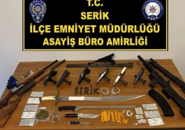 Serik’te silah ve uyuşturucu operasyonu: 16 şüpheli yakalandı