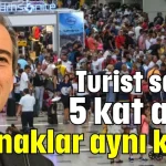 Turist sayısı 5 kat arttı kaynaklar aynı kaldı