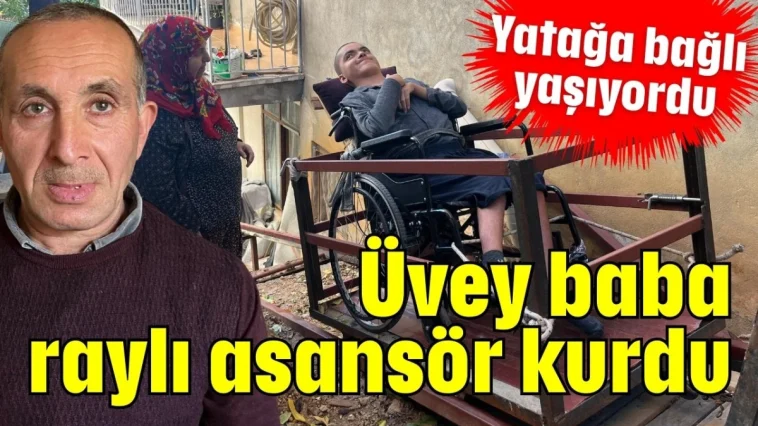 Üvey baba raylı asansör kurdu