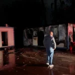 Yıldırım yangına sebep oldu konteyner küle döndü