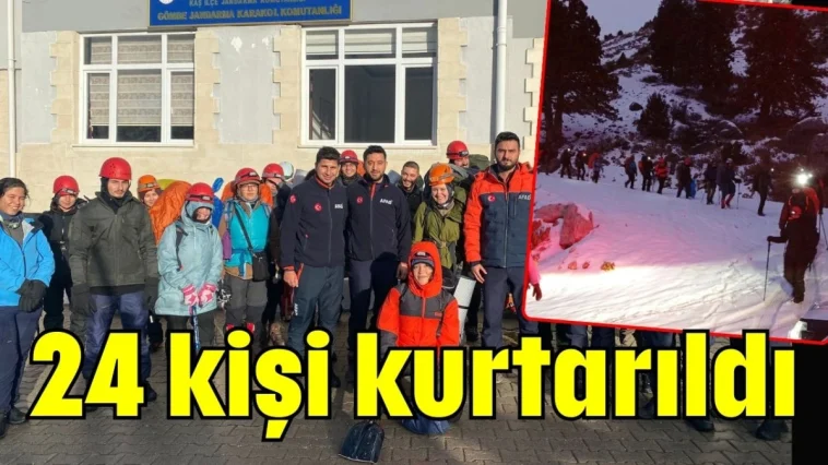 24 kişi kurtarıldı