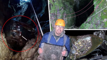 Kimse varlığını bilmiyordu Derinliği ölçmek için taş atınca metal sesi duydu; mağaraya inince gözlerine inanamadı