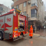 Yangında dairenin odası kullanılamaz hale geldi