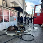 Aksu'da korkutan iş yeri yangını