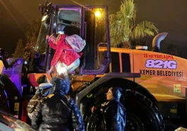 Antalya Kemer’de sel mağdurları pansiyona yerleştirildi