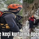 Antalya'da keçi kurtarma operasyonu