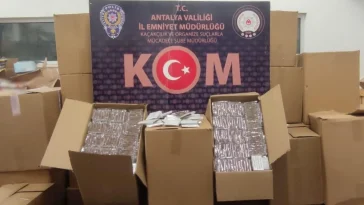Antalya'da son 1 haftada 5,6 milyon kaçak makaron ele geçirildi