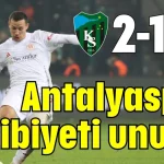 Antalyaspor galibiyeti unuttu 2-1
