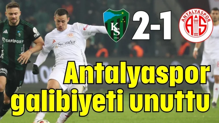 Antalyaspor galibiyeti unuttu 2-1