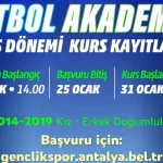Futbol Akademisi kış dönemi kayıtları başlıyor