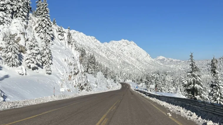 Kar sonrası Alacabel’de büyüleyen görüntüler