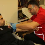 Milli sporculardan kan bağışı