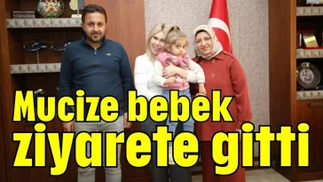 Mucize bebek ziyarete gitti