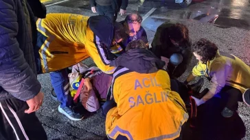 Yaya geçinden geçmek isterken motosiklet çarptı